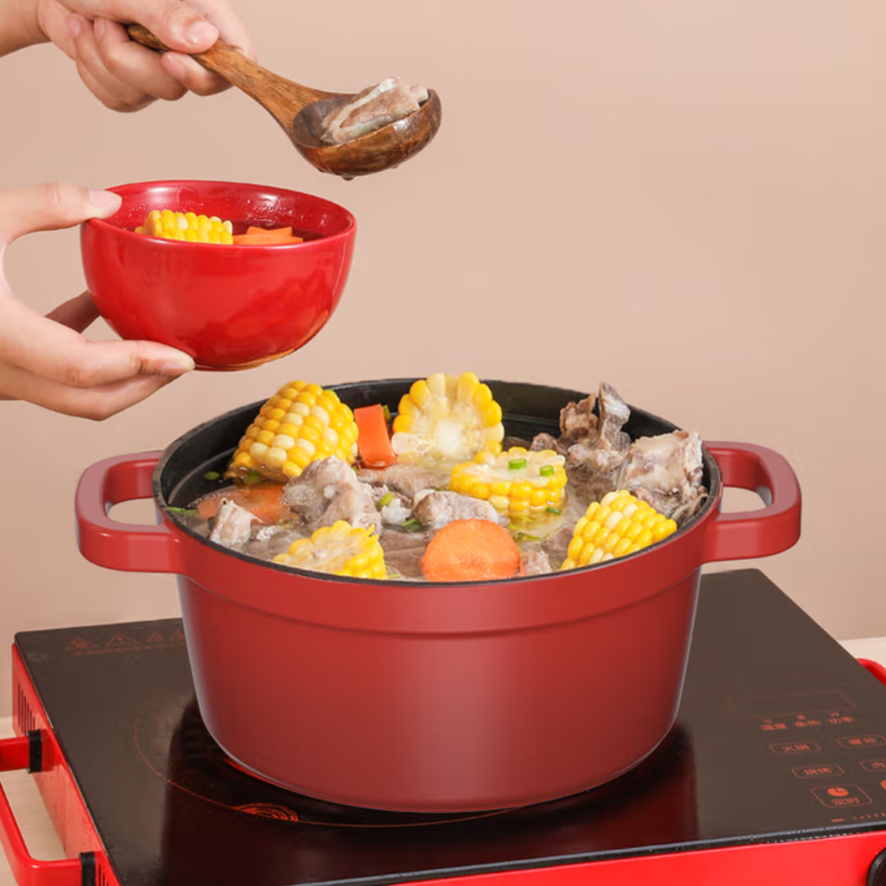 康巴赫溢彩珐琅铸铁汤锅 KGQ-T22A 22cm