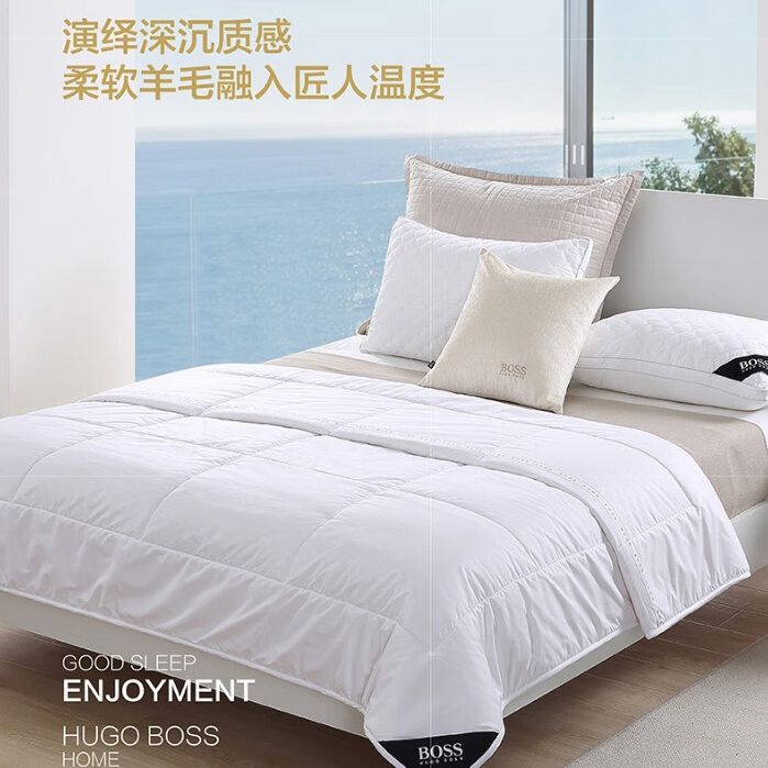 BOSS 简约时尚澳毛被