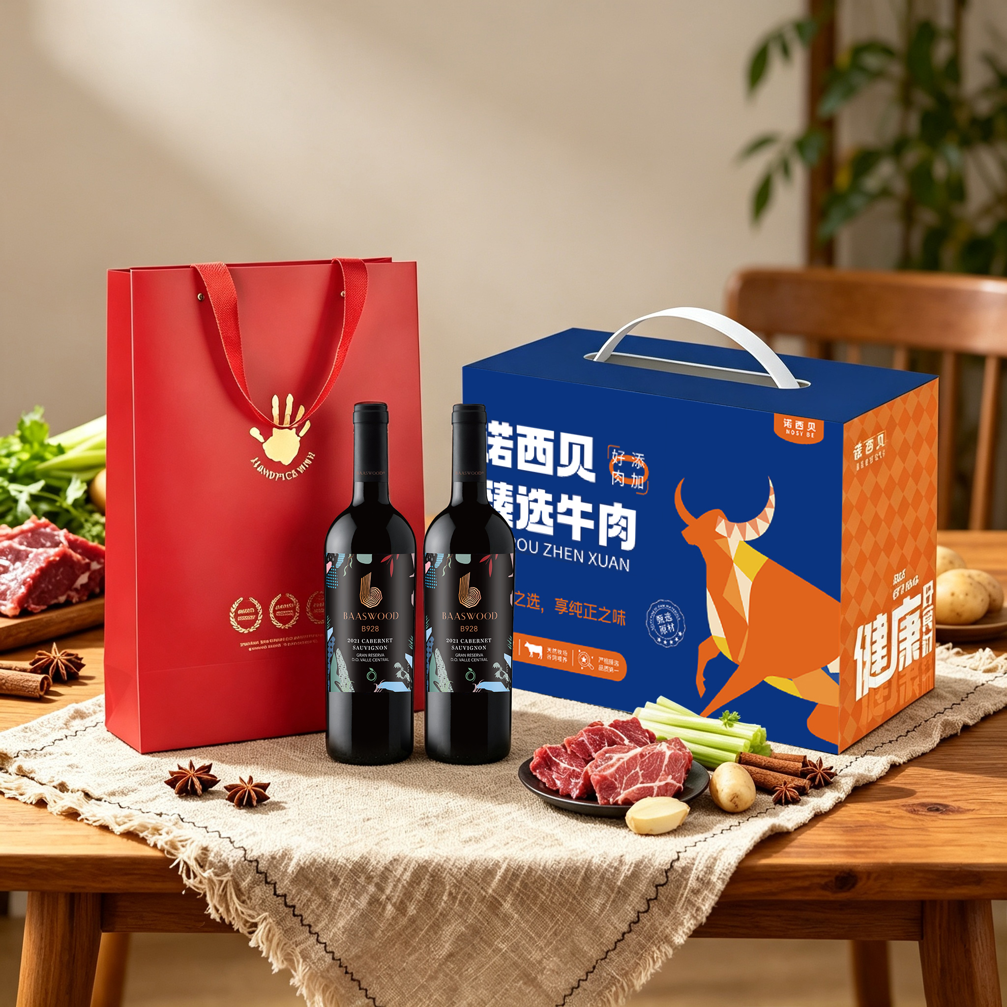 首彩 西拉干红葡萄酒诺西贝 精选牛肉