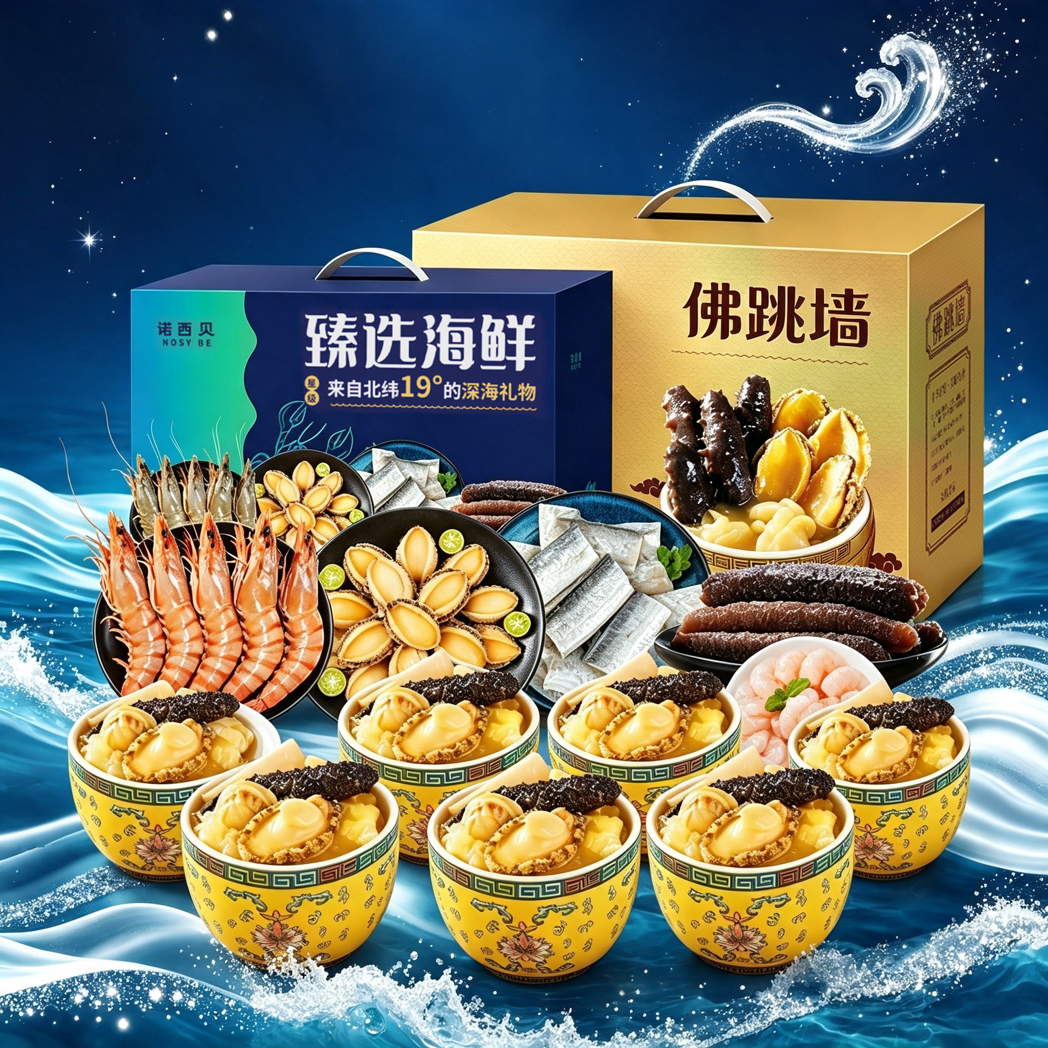 诺西贝 海鲜礼盒金宝盆 佛跳墙礼盒